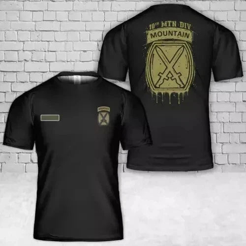 Custom Name US Army 10th Mountain Division 3D - Adult & Kids T-Shirts, Sweatshirts & Hoodies apparel design preview 1