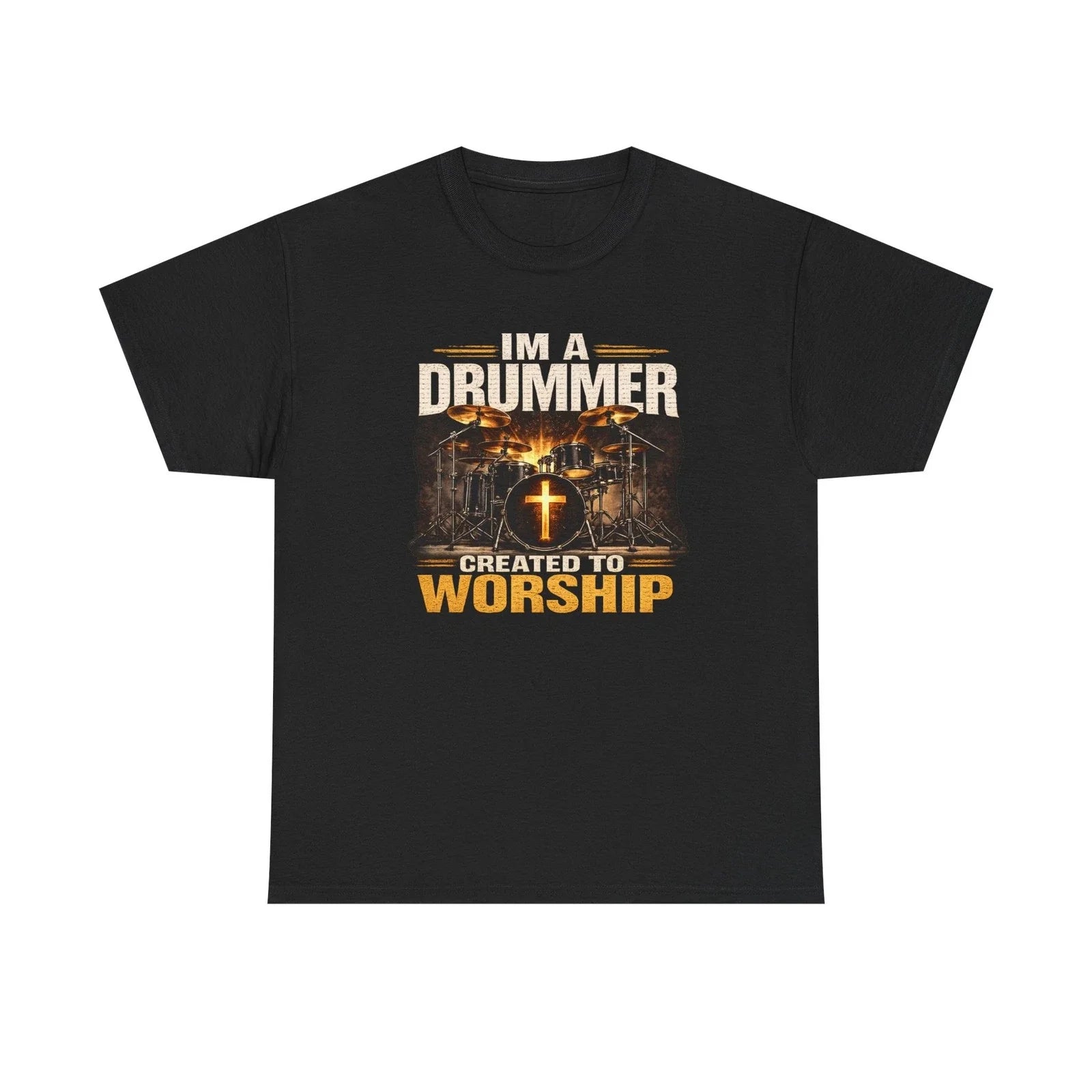 Christian Drummer Worship Drum Set, Gift, Jesus - Adult & Kids T-Shirts, Sweatshirts & Hoodies apparel design preview 1