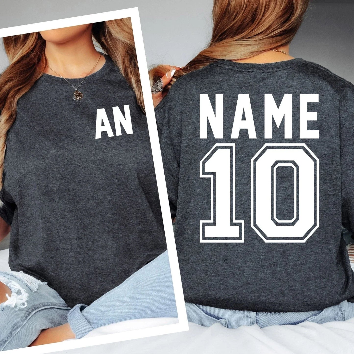 Personalised Name Number Custom Initial Sports Style - Adult & Kids T-Shirts, Sweatshirts & Hoodies apparel design preview 1