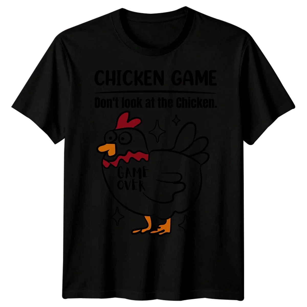 CHICKEN GAME Dont Look At The OVER Humor Animals - Adult & Kids T-Shirts, Sweatshirts & Hoodies apparel design preview 1