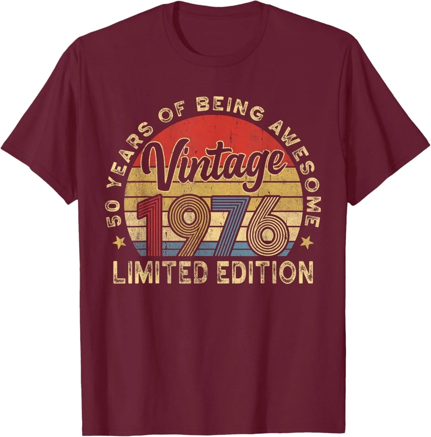 Retro 50th Birthday 1976 50 Year Old Party - Adult & Kids T-Shirts, Sweatshirts & Hoodies apparel design preview 1