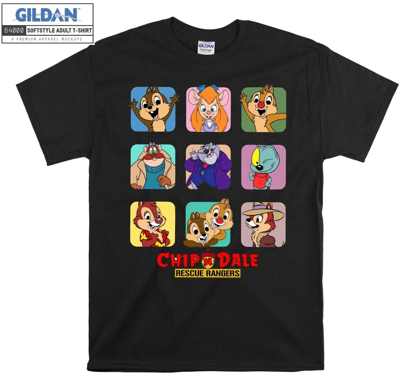 Chip And Dale Rescue Rangers Portrait Men Women - Adult & Kids T-Shirts, Sweatshirts & Hoodies apparel design preview 1