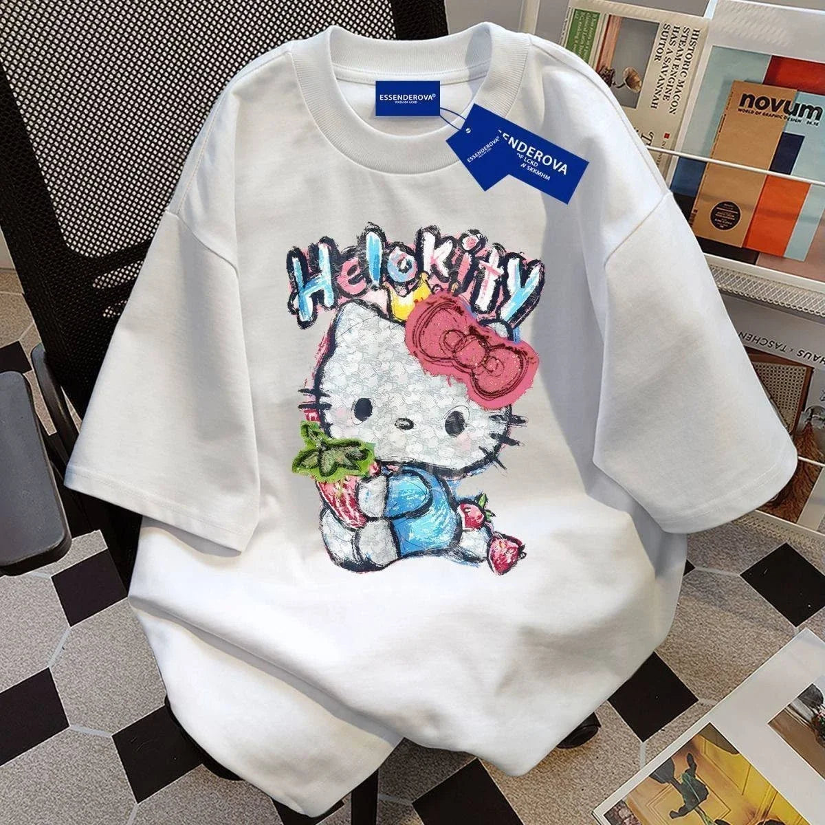 Unisex Cat Graphic Oversized Streetwear Couple Casual - Adult & Kids T-Shirts, Sweatshirts & Hoodies apparel design preview 1