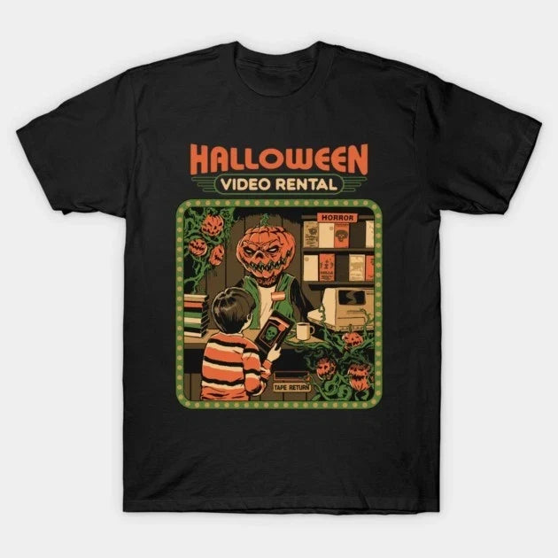 Halloween Video Rental - Adult & Kids T-Shirts, Sweatshirts & Hoodies apparel design preview 1