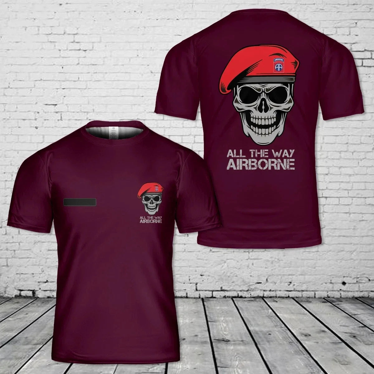 Custom Name US Army 82nd Airborne Division Military - Adult & Kids T-Shirts, Sweatshirts & Hoodies apparel design preview 1