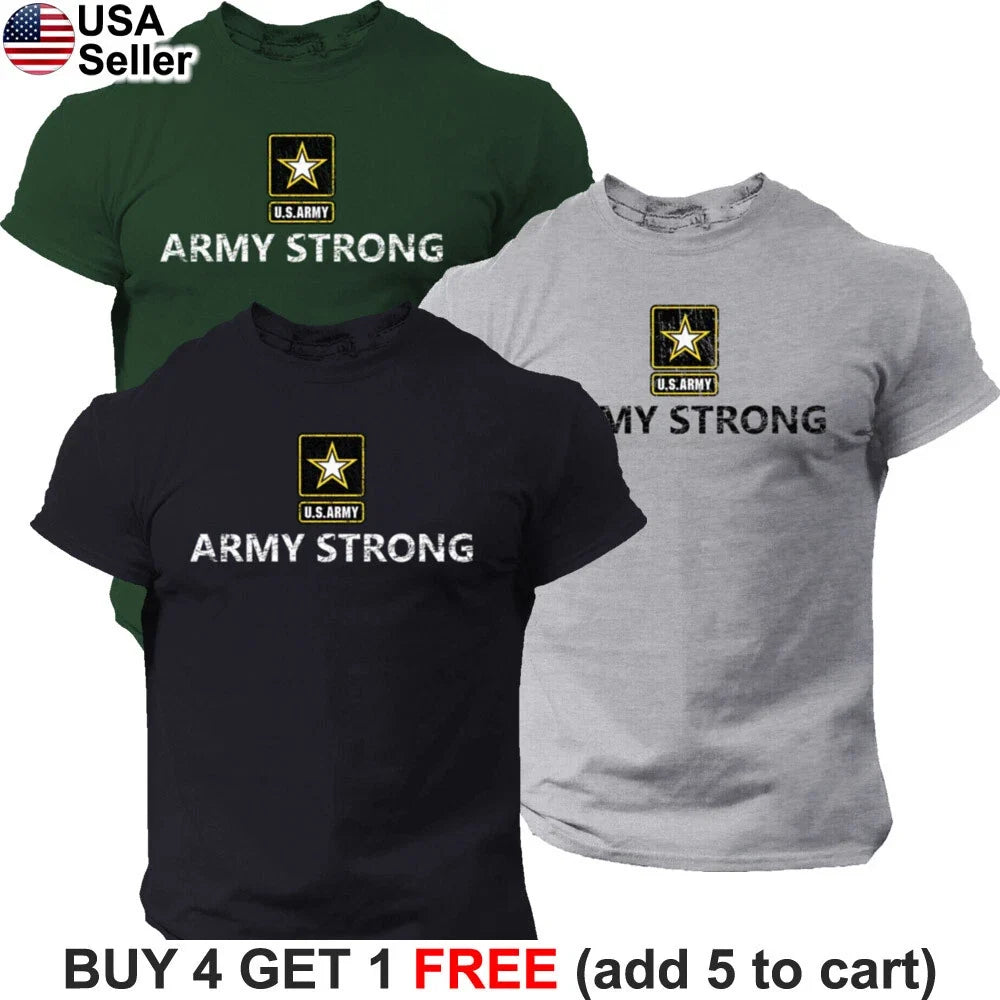 US Army Strong USA Military Patriotic Gym PT Physical - Adult & Kids T-Shirts, Sweatshirts & Hoodies apparel design preview 1