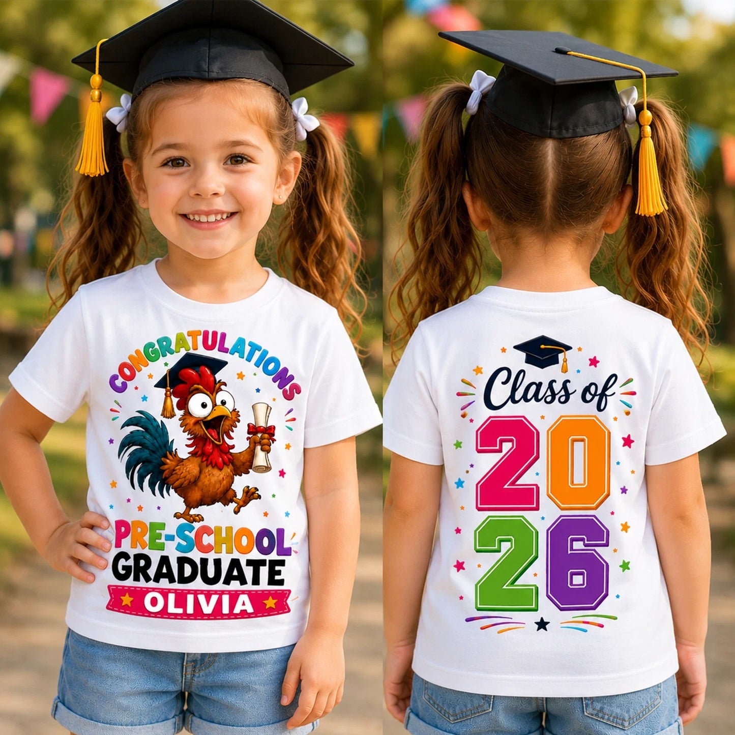Personalised Preschool Graduate Class Of 2026 - Adult & Kids T-Shirts, Sweatshirts & Hoodies apparel design preview 1