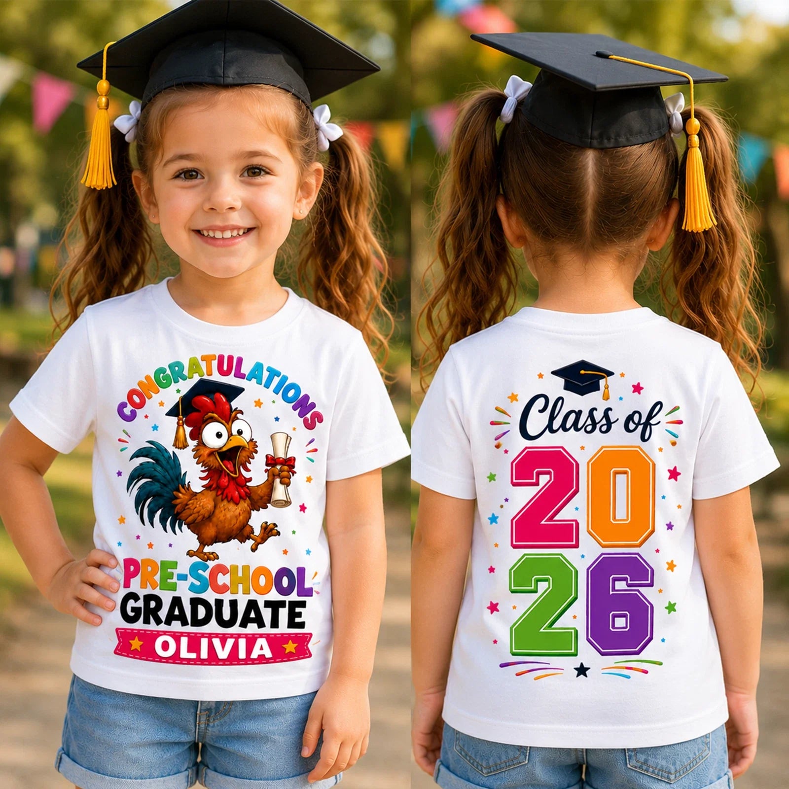 Personalised Preschool Graduate Class Of 2026 - Adult & Kids T-Shirts, Sweatshirts & Hoodies apparel design preview 1