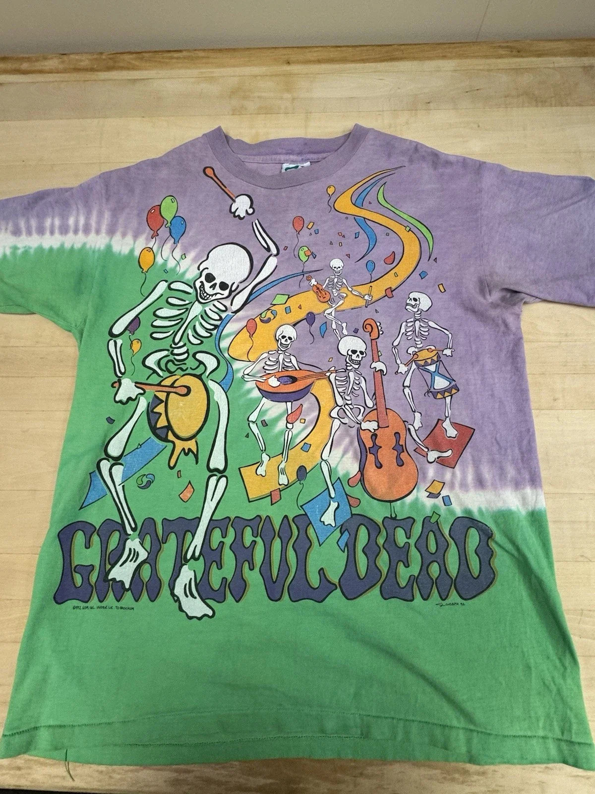 Vintage Liquid Blue Mens Size XL 1992 Grateful Dead - Adult & Kids T-Shirts, Sweatshirts & Hoodies apparel design preview 1