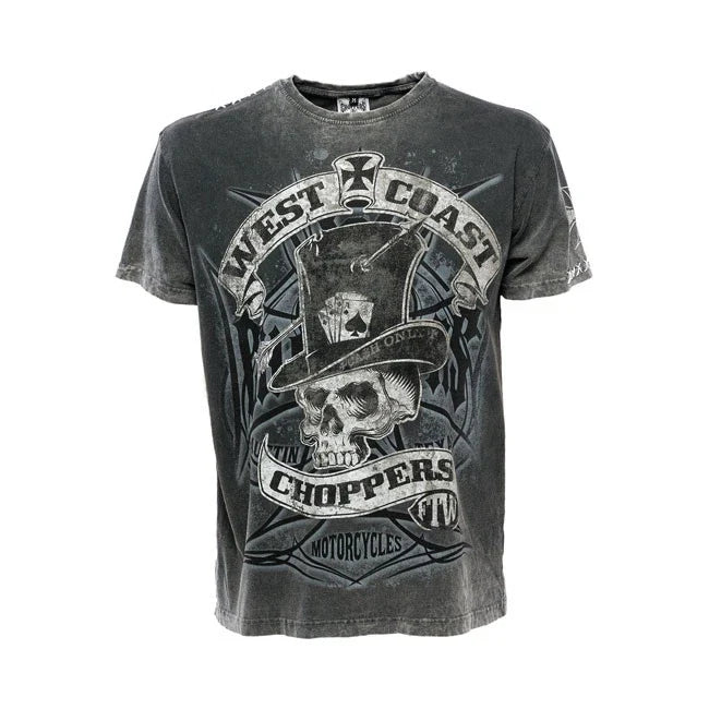 WEST COAST CHOPPERS CASH ONLY BLACK/GREY **BRAND - Adult & Kids T-Shirts, Sweatshirts & Hoodies apparel design preview 1