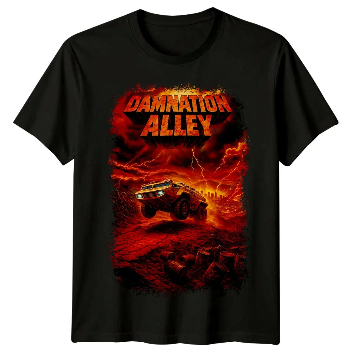Damnation Alley (1977) Movie Poster Inspired Retro - Adult & Kids T-Shirts, Sweatshirts & Hoodies apparel design preview 1