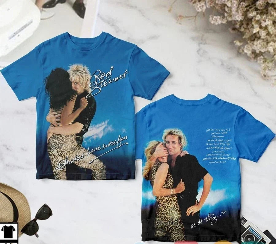 Rod Stewart singer AOP 3D Unisex 2 SIDE S-5XL short - Adult & Kids T-Shirts, Sweatshirts & Hoodies apparel design preview 1