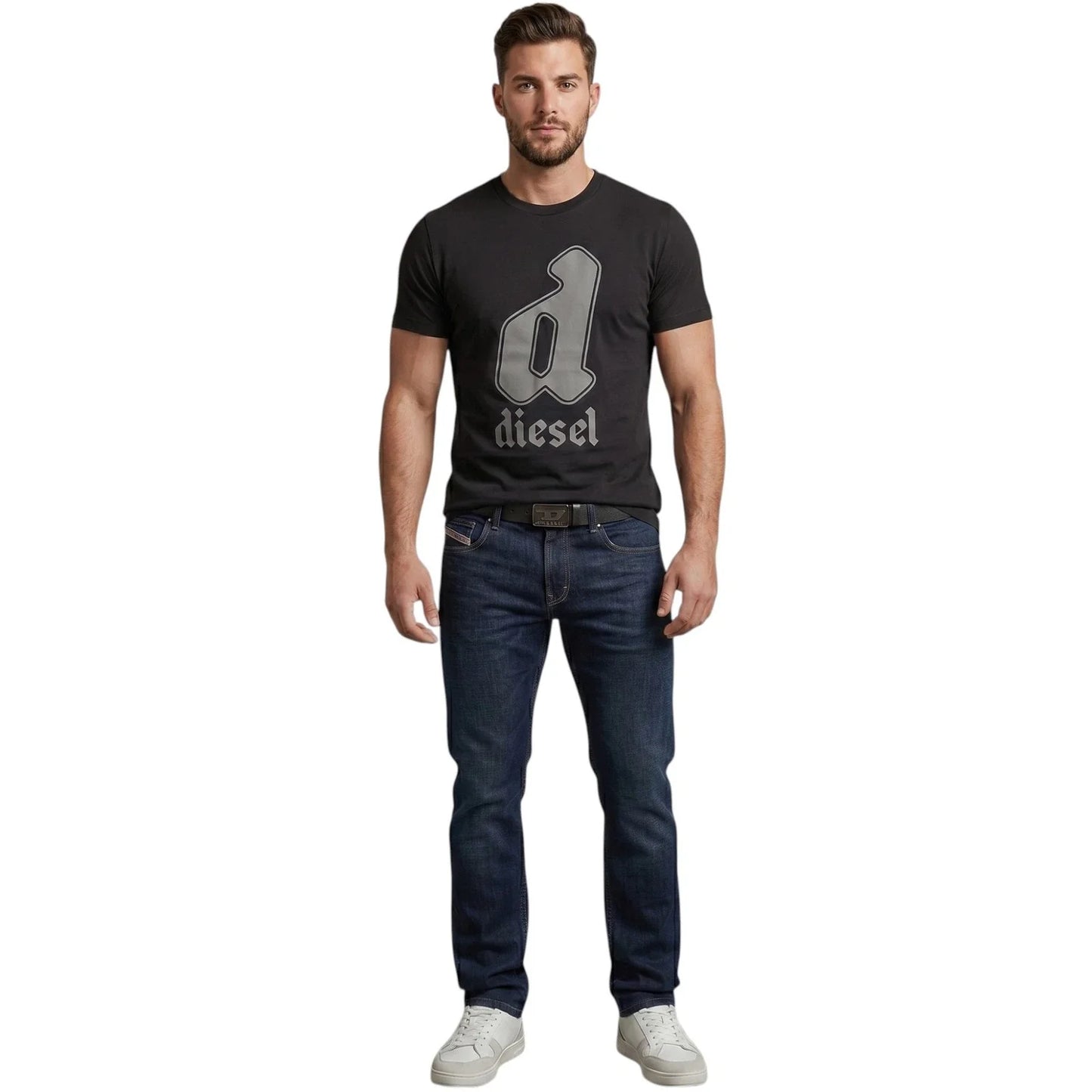 Diesel Mens T-Diegor-K59 Graphic Logo Print Crew Neck - Adult & Kids T-Shirts, Sweatshirts & Hoodies apparel design preview 1