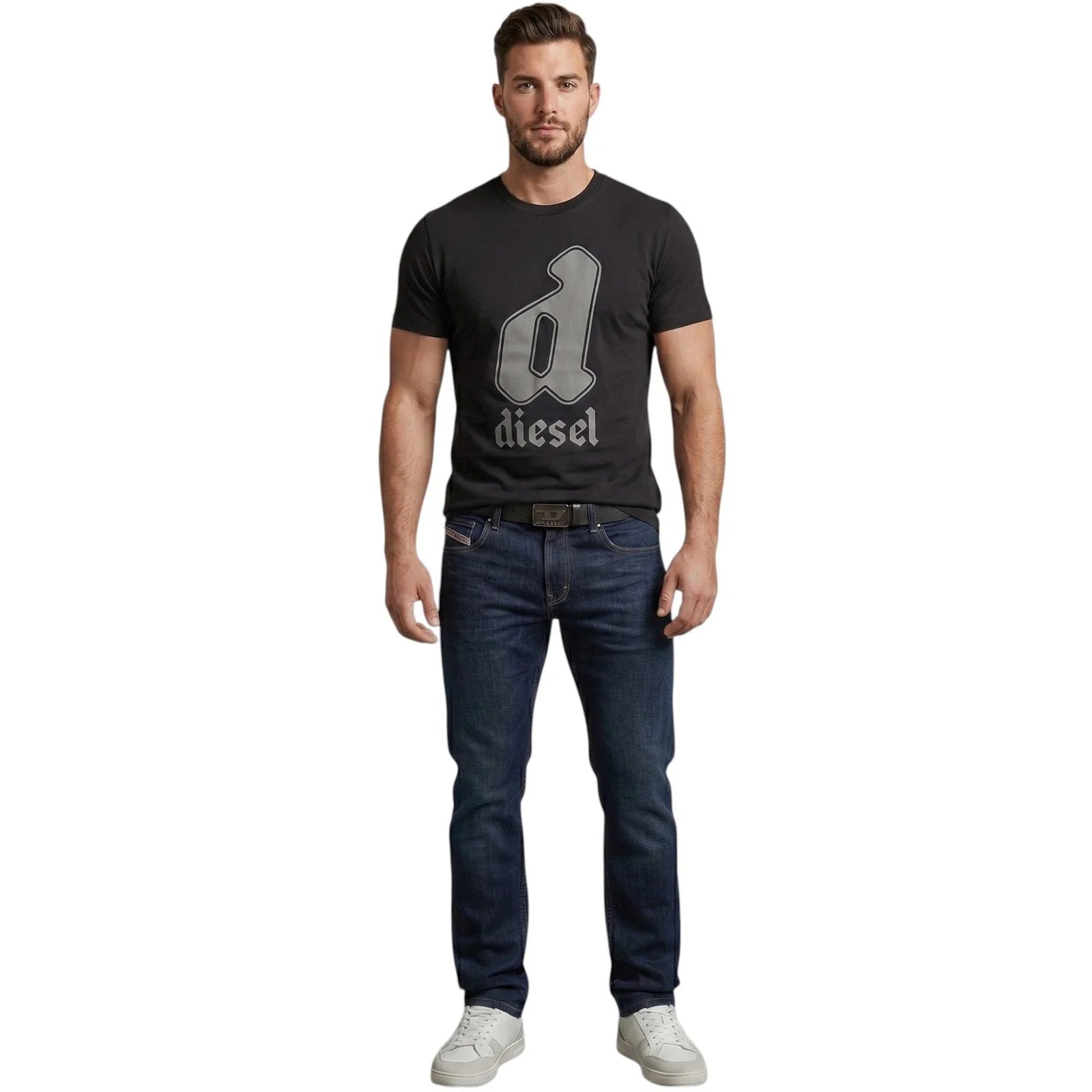 Diesel Mens T-Diegor-K59 Graphic Logo Print Crew Neck - Adult & Kids T-Shirts, Sweatshirts & Hoodies apparel design preview 1