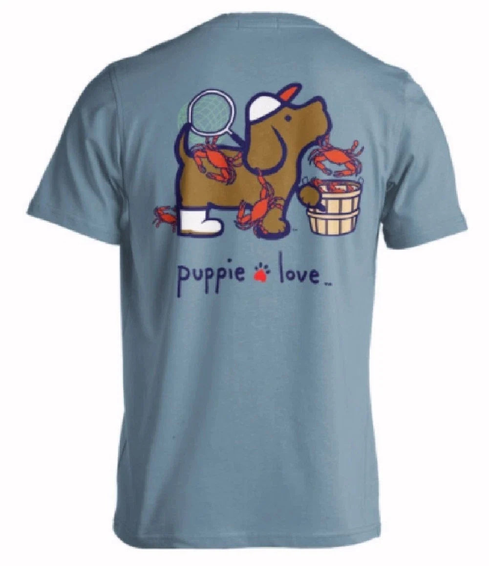 Puppie Love Dog Crab Pup Short Sleeve NEW Fast Free - Adult & Kids T-Shirts, Sweatshirts & Hoodies apparel design preview 1