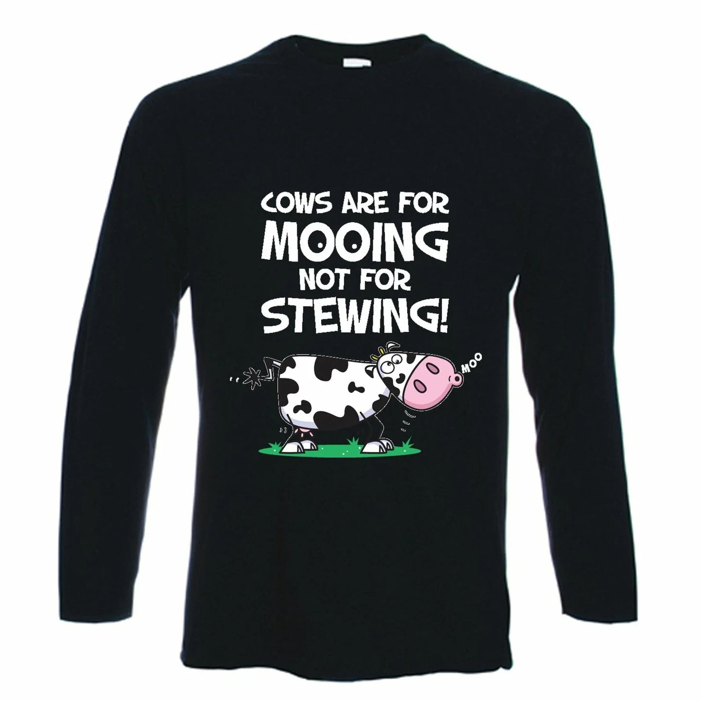 Vegetarian Cows Are For Mooing Vegan Gift Present - Adult & Kids T-Shirts, Sweatshirts & Hoodies apparel design preview 1