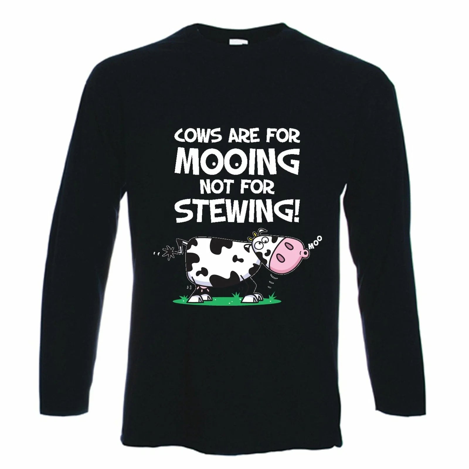 Vegetarian Cows Are For Mooing Vegan Gift Present - Adult & Kids T-Shirts, Sweatshirts & Hoodies apparel design preview 1
