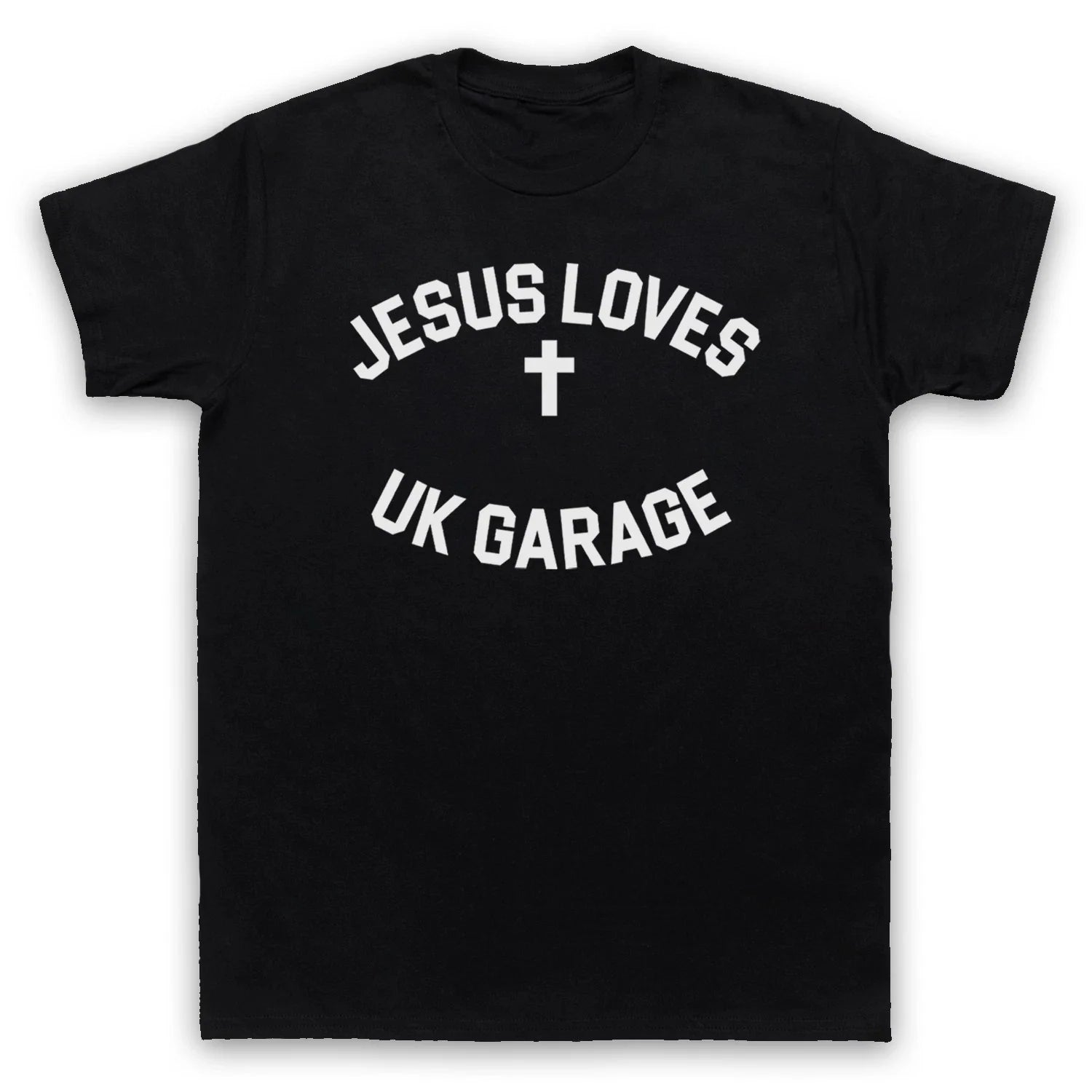 Jesus Loves UK Garage Retro Adults All Sizes Cols - Adult & Kids T-Shirts, Sweatshirts & Hoodies apparel design preview 1