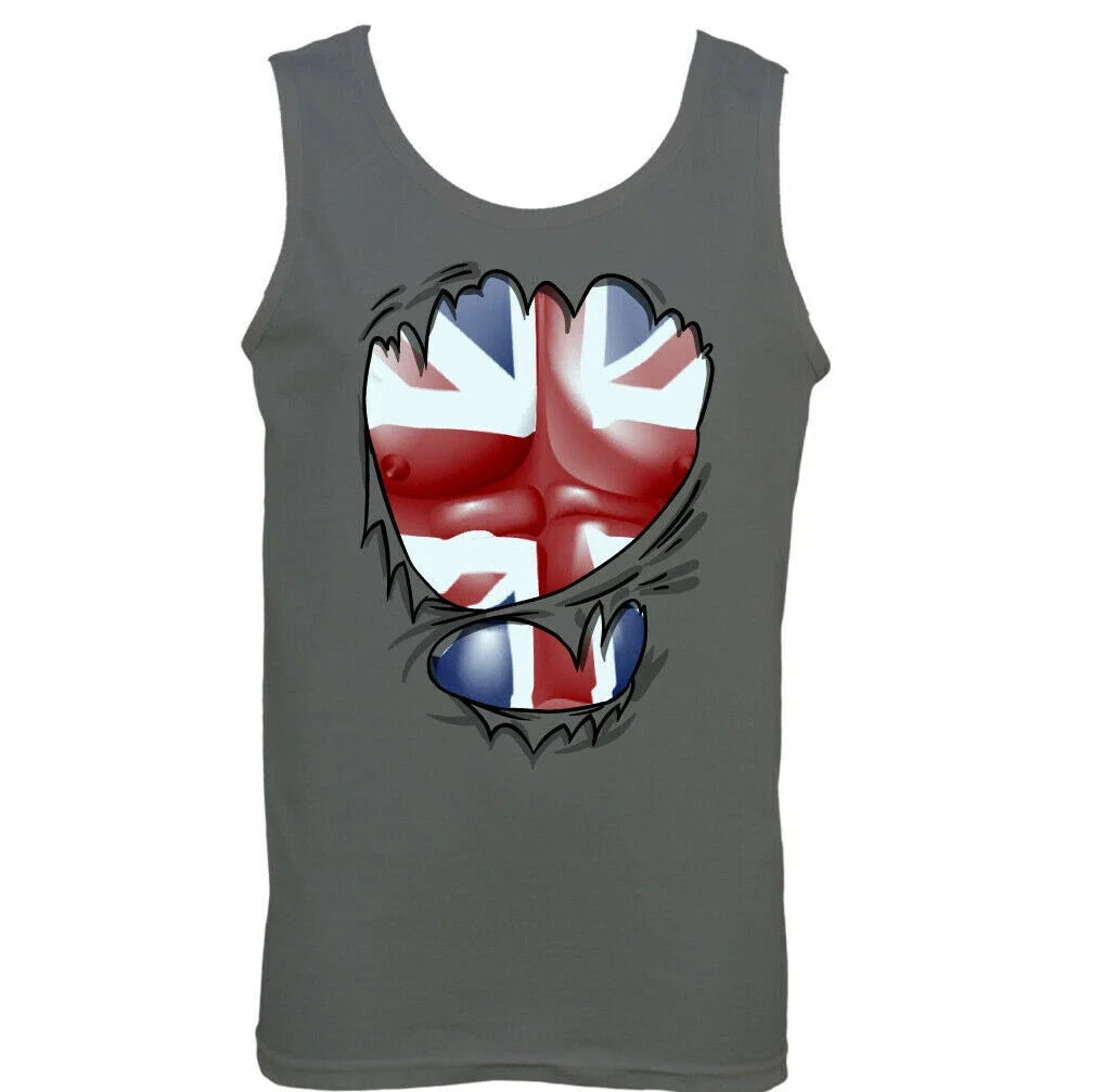 Torn Ripped Union Jack Flag Mens British Vest Team GB - Adult & Kids T-Shirts, Sweatshirts & Hoodies apparel design preview 1