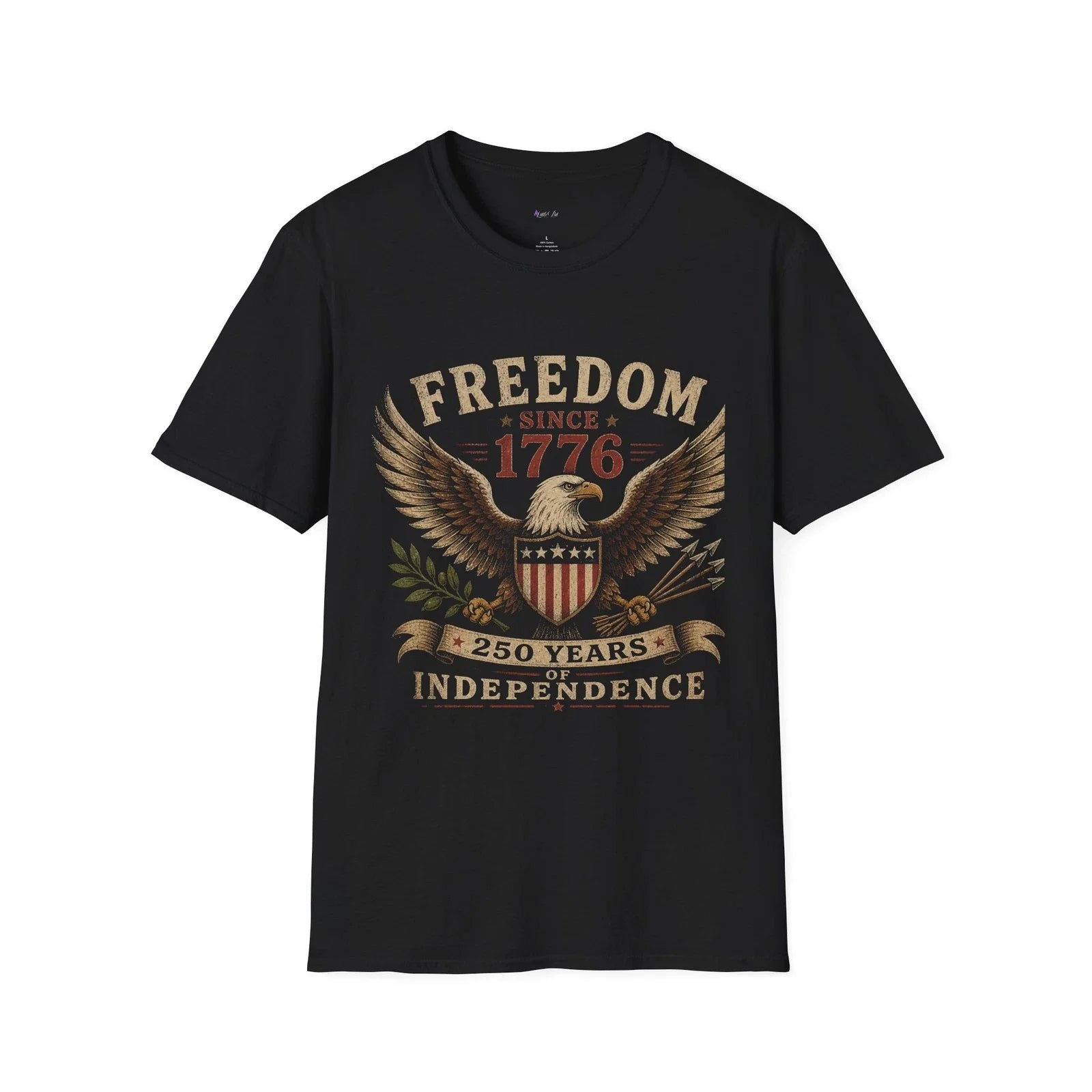 Freedom Since 1776 Eagle Shield Independence 250 - Adult & Kids T-Shirts, Sweatshirts & Hoodies apparel design preview 1