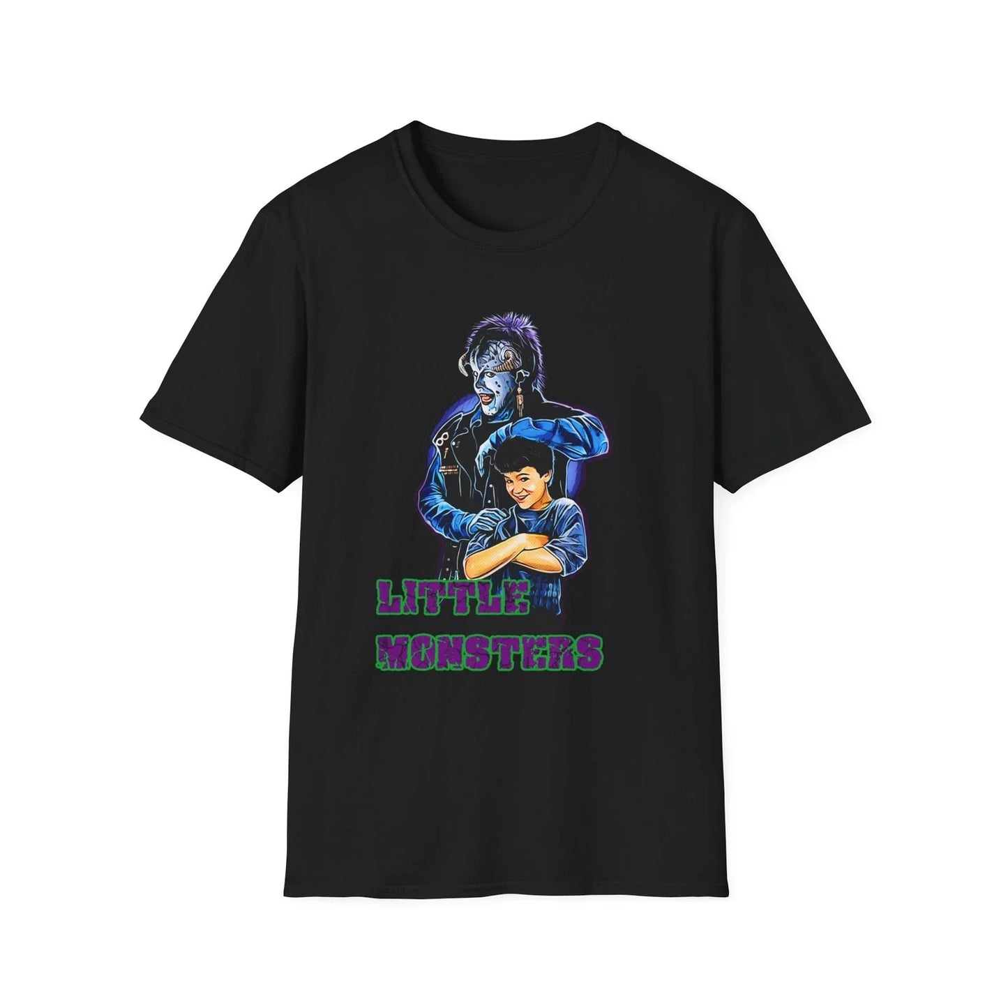 Little Monsters Retro 80s Movie Featuring Maurice - Adult & Kids T-Shirts, Sweatshirts & Hoodies apparel design preview 1