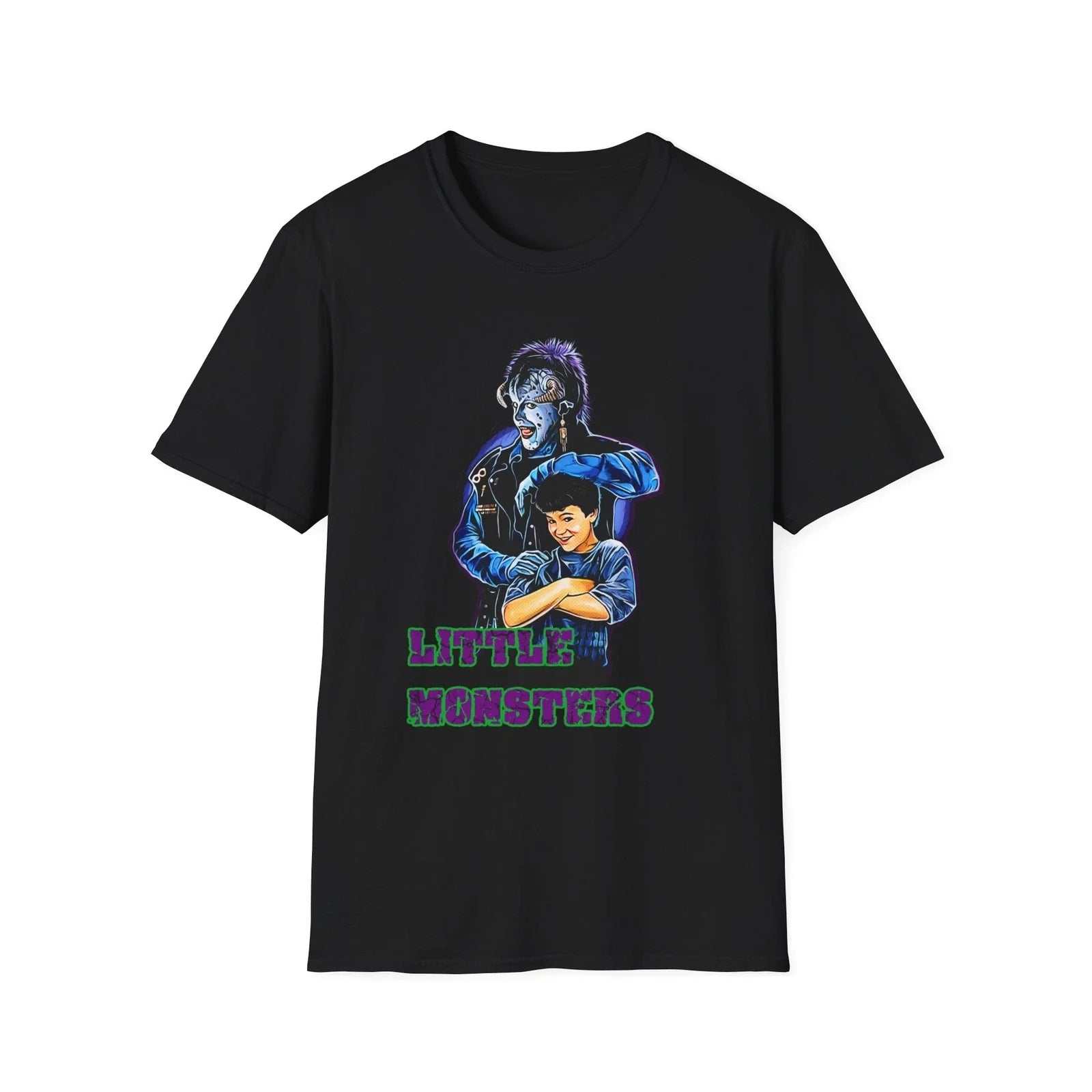 Little Monsters Retro 80s Movie Featuring Maurice - Adult & Kids T-Shirts, Sweatshirts & Hoodies apparel design preview 1