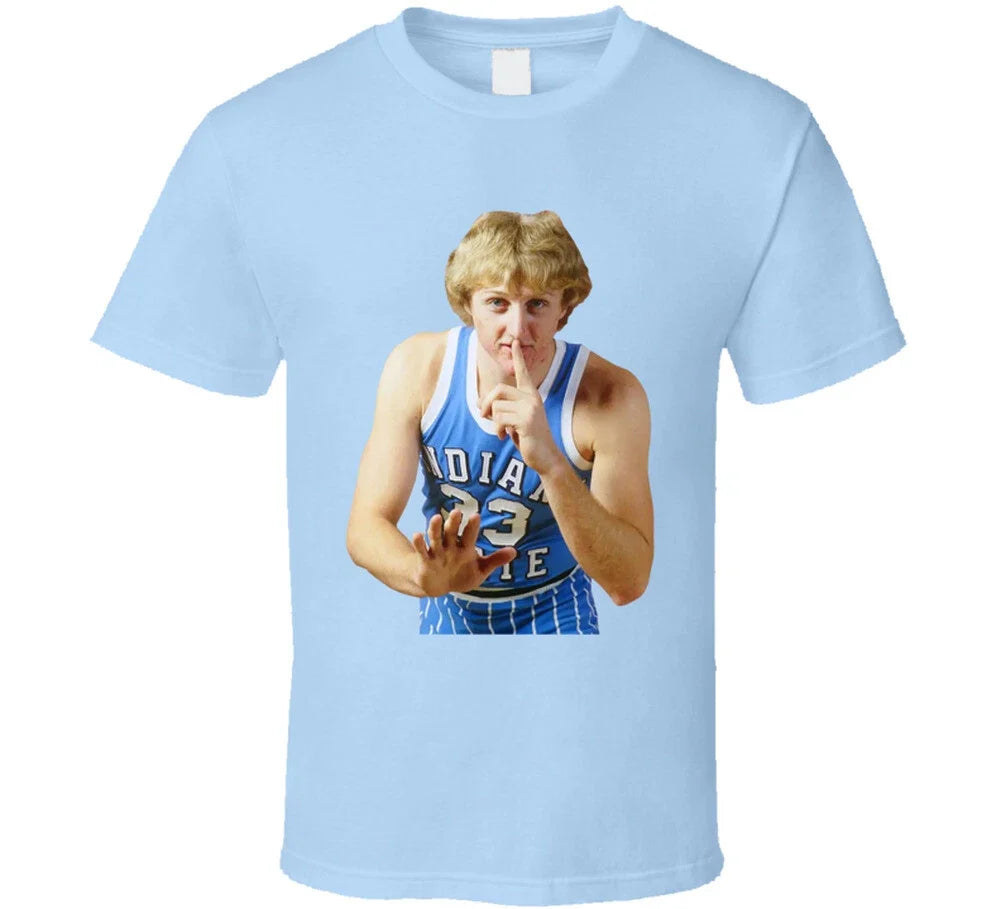 Larry Bird Retro 1977 Indiana State Boston Basketball - Adult & Kids T-Shirts, Sweatshirts & Hoodies apparel design preview 1