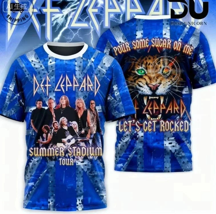Def Leppard 3D Printed Polyester Heavy Metal - Adult & Kids T-Shirts, Sweatshirts & Hoodies apparel design preview 1