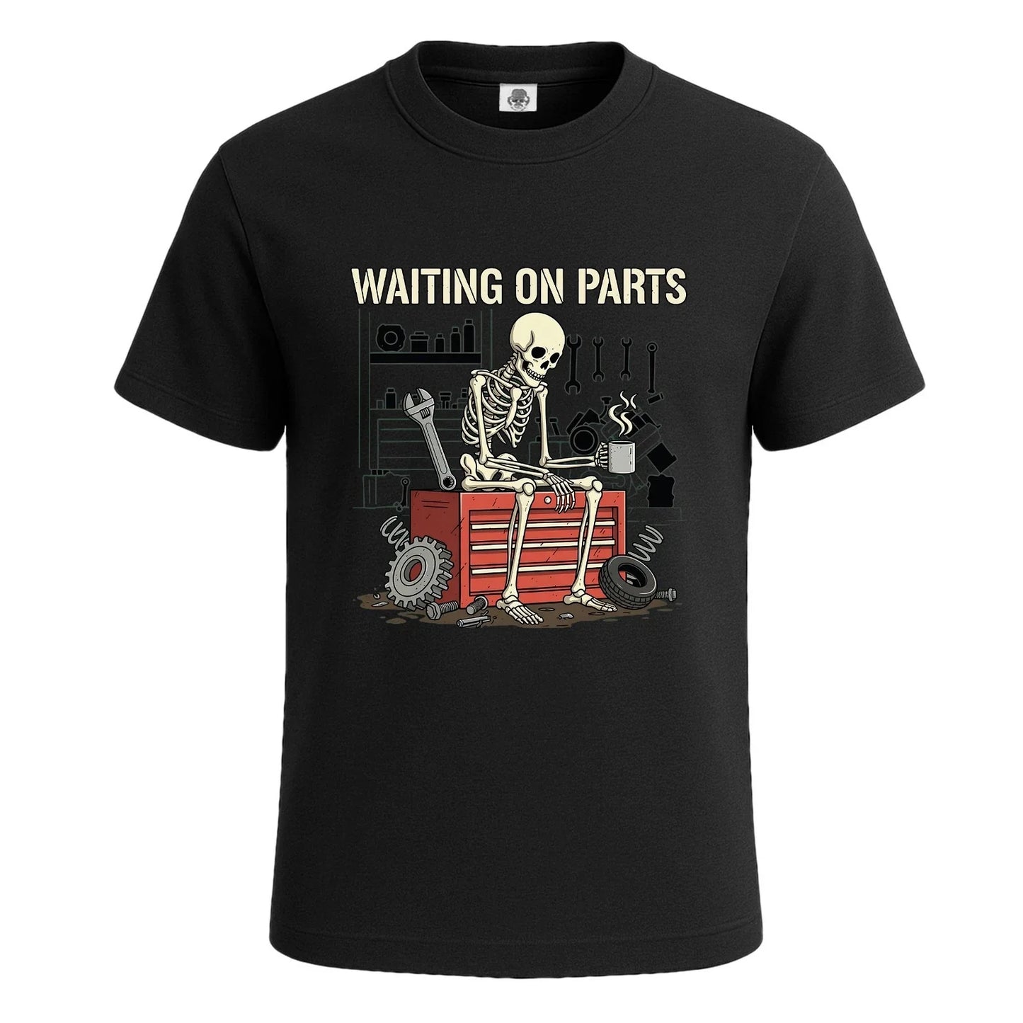 Waiting On Parts Skeleton Human Funny Animal For Mens - Adult & Kids T-Shirts, Sweatshirts & Hoodies apparel design preview 1