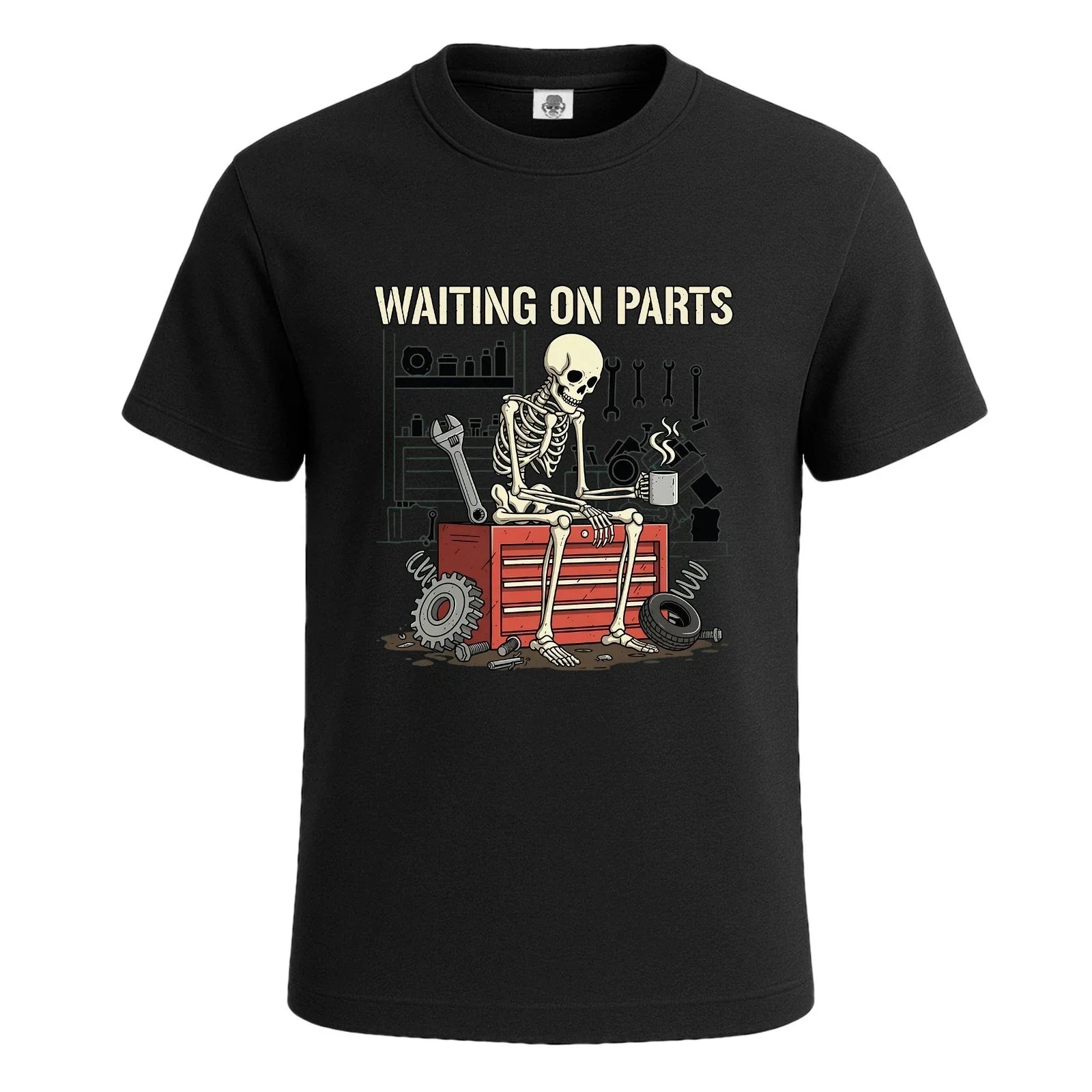Waiting On Parts Skeleton Human Funny Animal For Mens - Adult & Kids T-Shirts, Sweatshirts & Hoodies apparel design preview 1