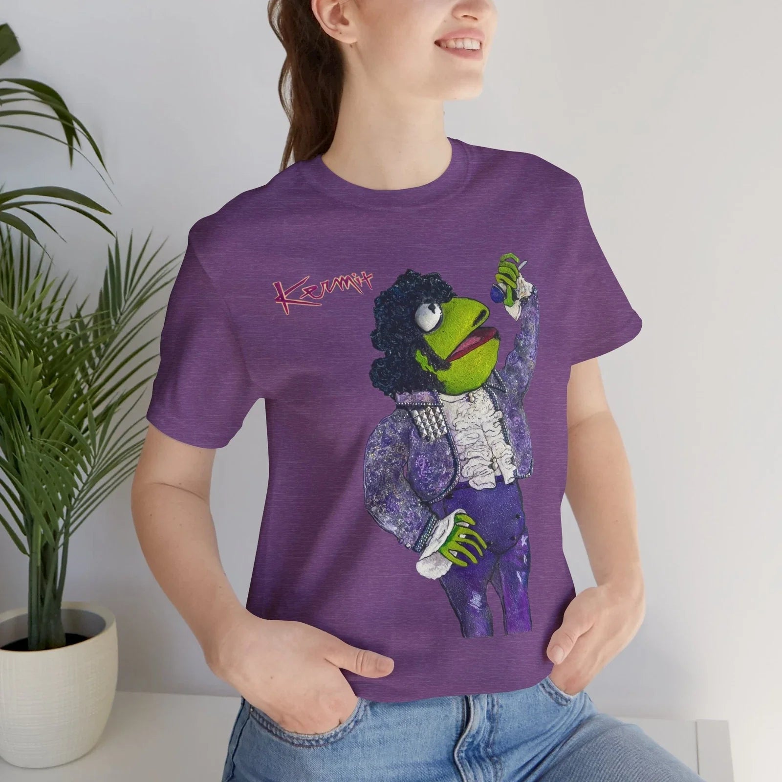 Kermit as Prince Soft (2 Side Print) Muppets Music - Adult & Kids T-Shirts, Sweatshirts & Hoodies apparel design preview 1