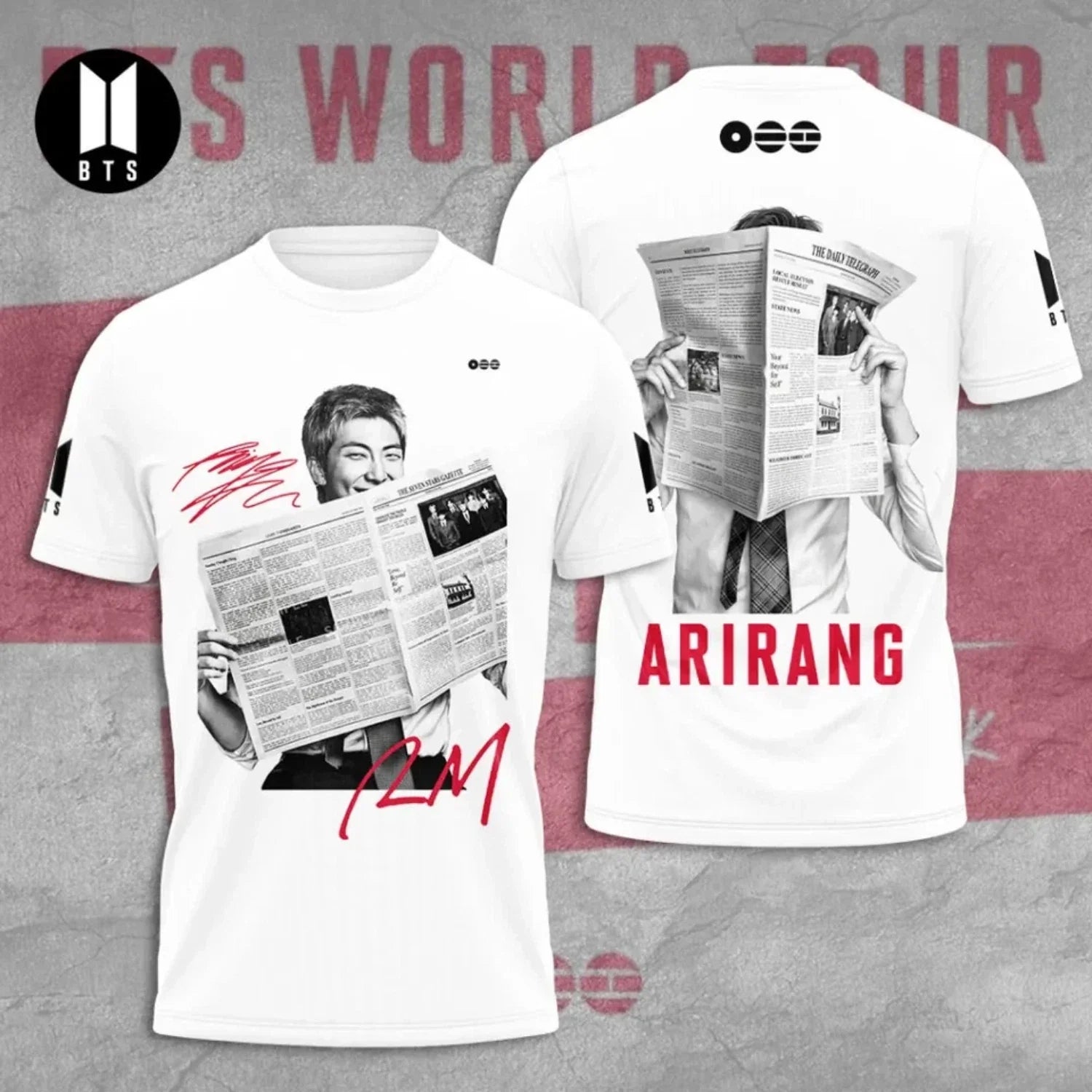 HOT ITEM1! BTS World Tour 2026 ARIRANG x RM AOP - Adult & Kids T-Shirts, Sweatshirts & Hoodies apparel design preview 1