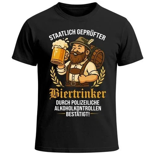 Mens Oktoberfest State Certified Beer Drinker Fun - Adult & Kids T-Shirts, Sweatshirts & Hoodies apparel design preview 1