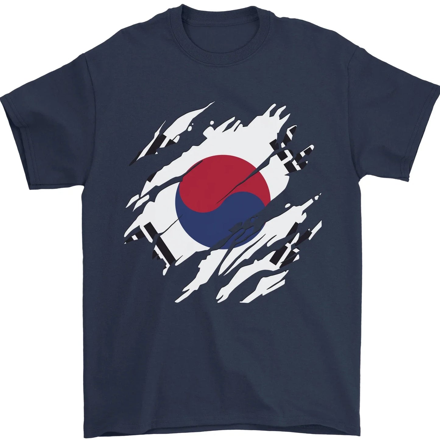 Torn South Korea Flag Korean Day Football Mens 100% - Adult & Kids T-Shirts, Sweatshirts & Hoodies apparel design preview 1