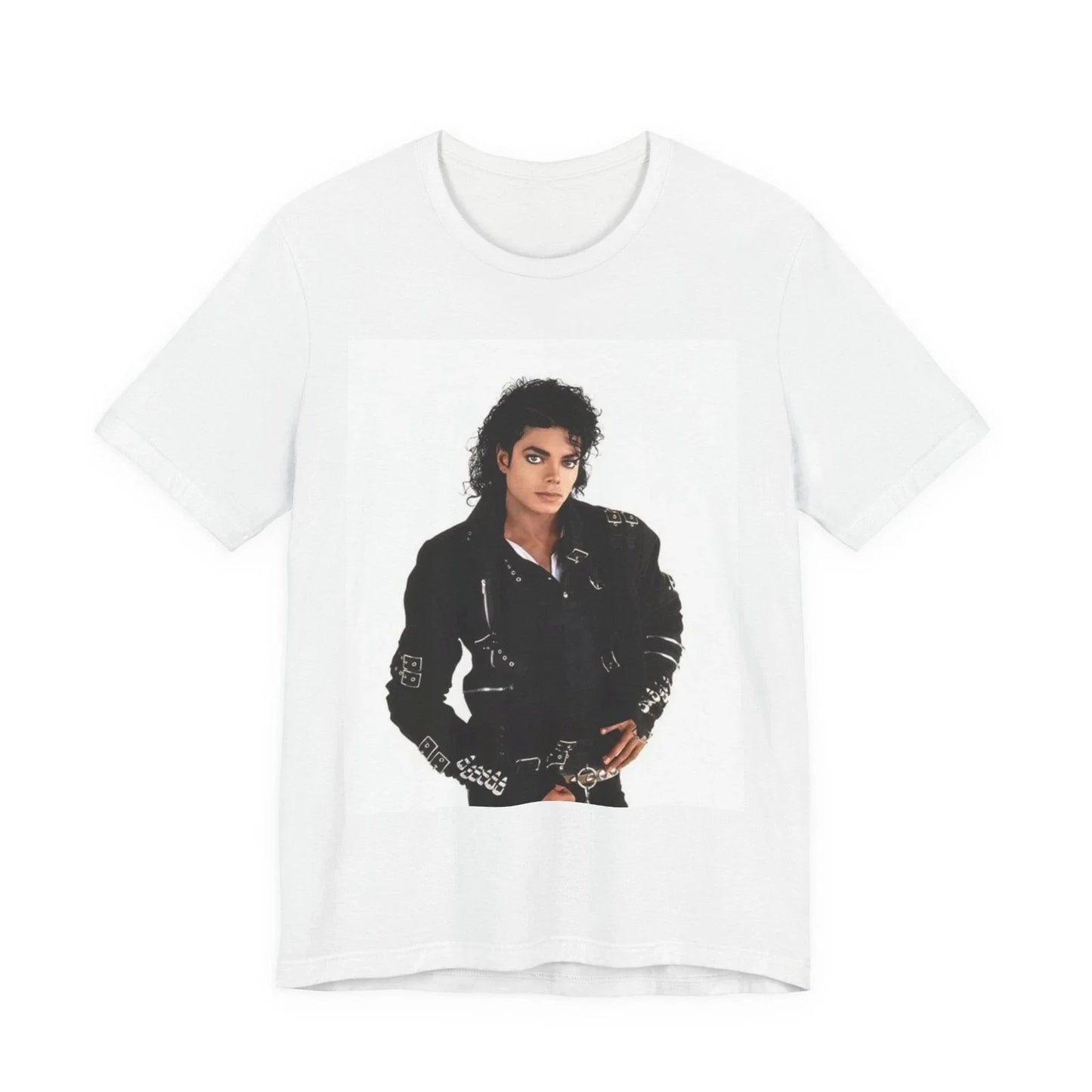Retro Pop Star Portrait Vintage Leather Jacket Photo - Adult & Kids T-Shirts, Sweatshirts & Hoodies apparel design preview 1