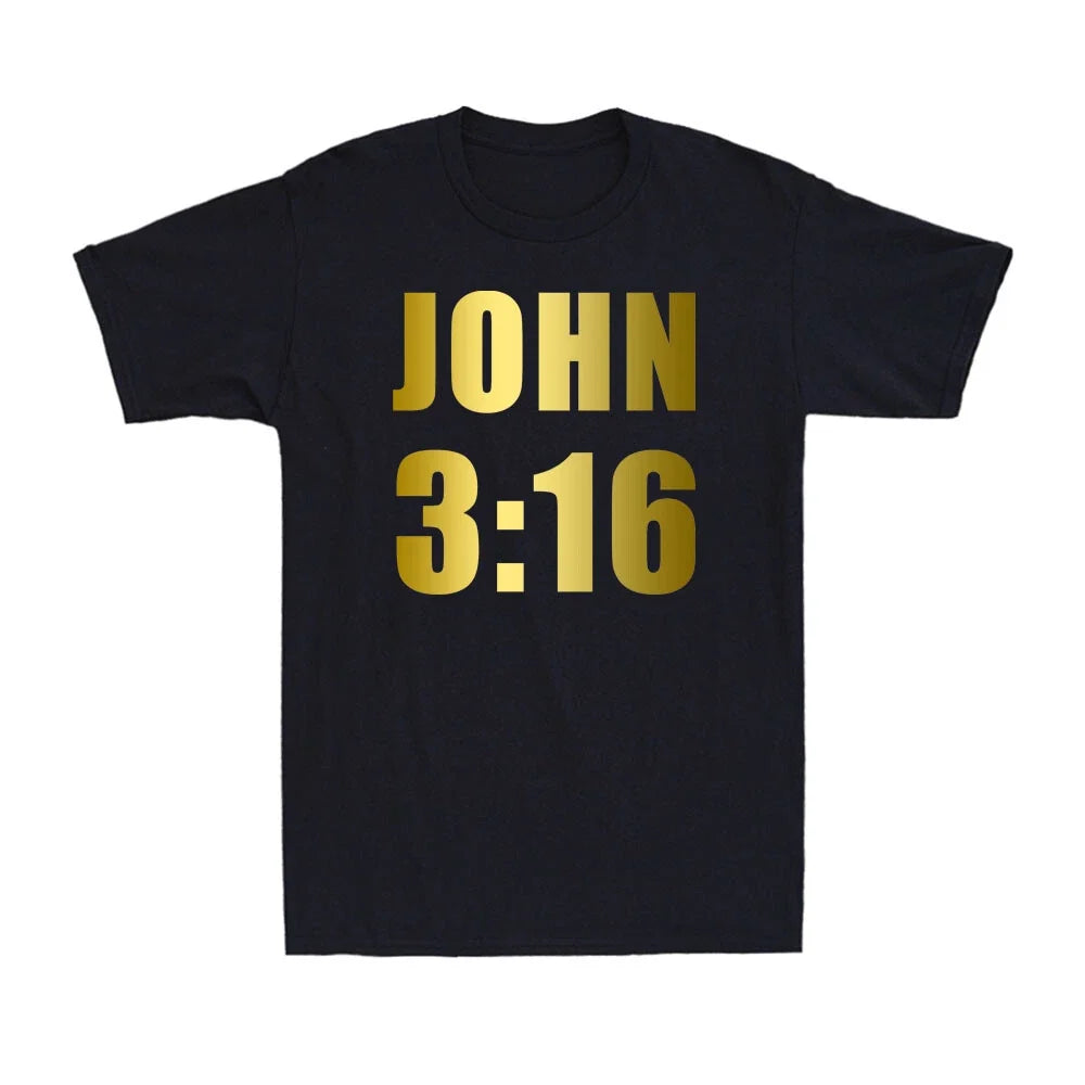 John 3 16 Bible Verse Christian Jesus 3:16 Golden - Adult & Kids T-Shirts, Sweatshirts & Hoodies apparel design preview 1