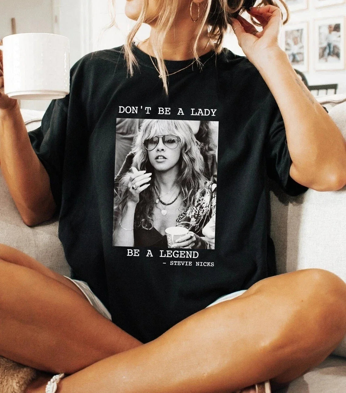 Vintage Don't Be a Lady Legend Stevie Nicks - Adult & Kids T-Shirts, Sweatshirts & Hoodies apparel design preview 1