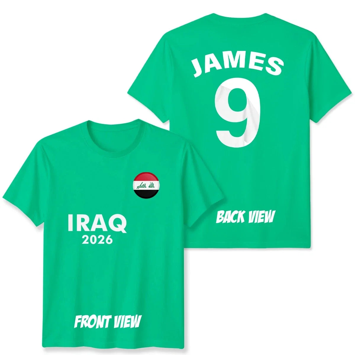 Personalized Unisex Iraq Custom Name And Number - Adult & Kids T-Shirts, Sweatshirts & Hoodies apparel design preview 1