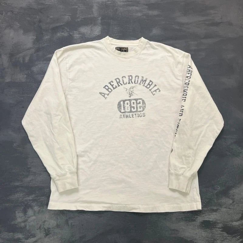 Vintage Abercrombie Fitch Mens Large White 2000s Y2K - Adult & Kids T-Shirts, Sweatshirts & Hoodies apparel design preview 1