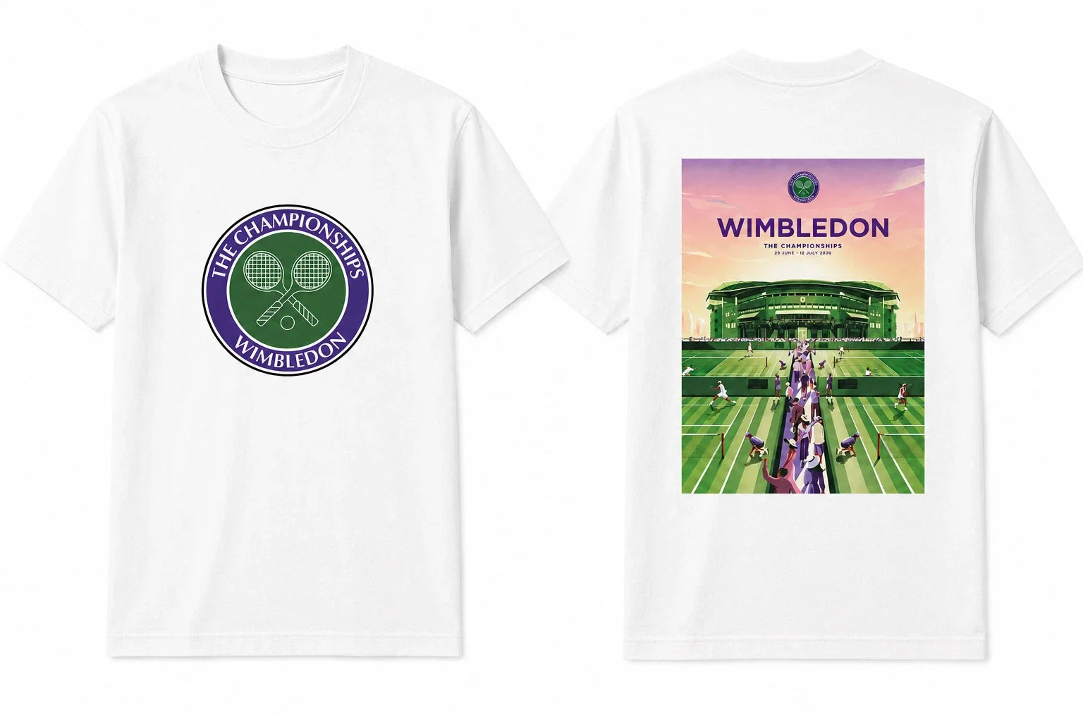 Wimbledon The Championships White TENNIS 2026 Top - Adult & Kids T-Shirts, Sweatshirts & Hoodies apparel design preview 1