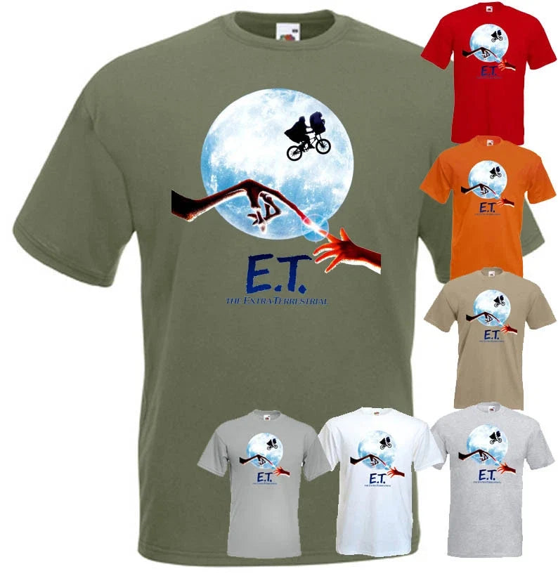 E.T. Extra Terrestrial v10 movie poster all sizes - Adult & Kids T-Shirts, Sweatshirts & Hoodies apparel design preview 1
