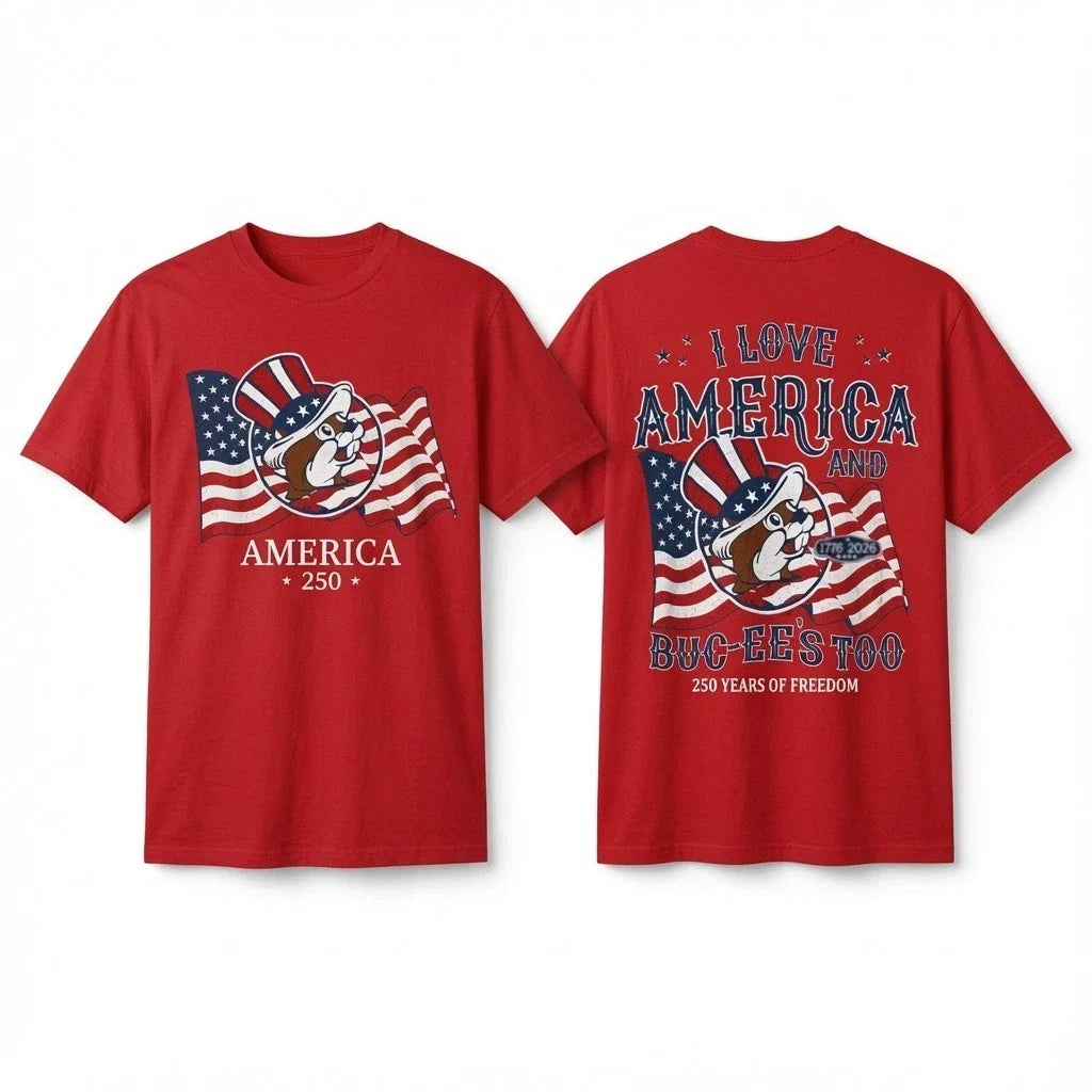 250th Anniversary America 4th of July 2026 Buc-ees - Adult & Kids T-Shirts, Sweatshirts & Hoodies apparel design preview 1