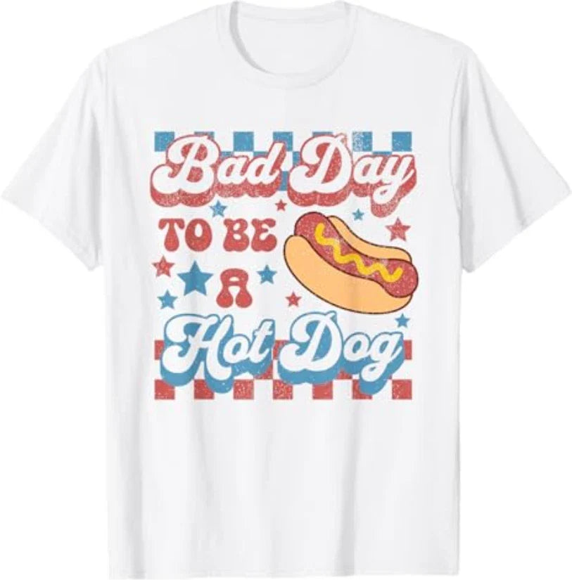 Bad Day to Be A Hot Dog Funny BBQ Grilling 4th of - Adult & Kids T-Shirts, Sweatshirts & Hoodies apparel design preview 1