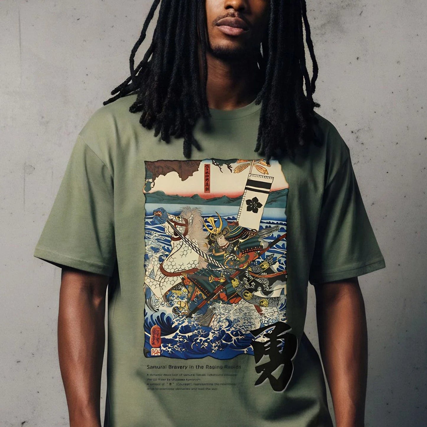 Japanese Vintage Samurai Graphic Ukiyo-e Art Bravery - Adult & Kids T-Shirts, Sweatshirts & Hoodies apparel design preview 1
