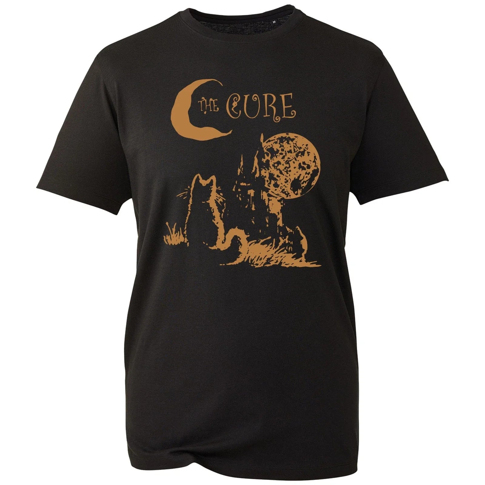 The Cure Gothic Cat Moon Retro Indie Rock UK Band - Adult & Kids T-Shirts, Sweatshirts & Hoodies apparel design preview 1