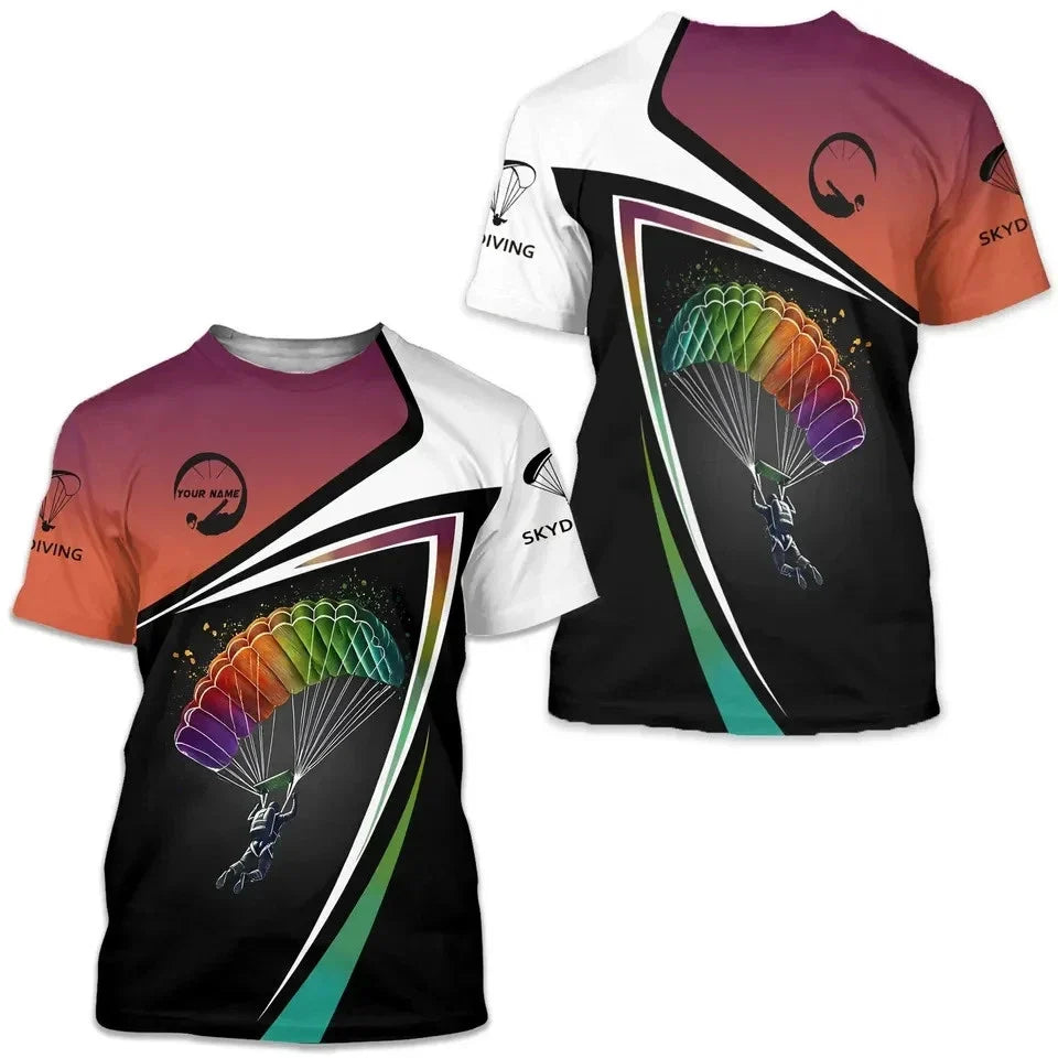 Custom Skydiving 3D Personalized Parachute Design - Adult & Kids T-Shirts, Sweatshirts & Hoodies apparel design preview 1