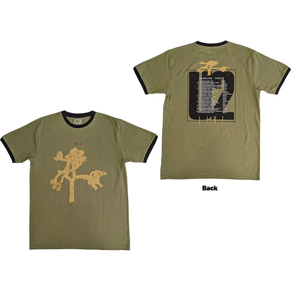 U2 Ringer Joshua Tree Europe 1987. (Back Print) - Adult & Kids T-Shirts, Sweatshirts & Hoodies apparel design preview 1