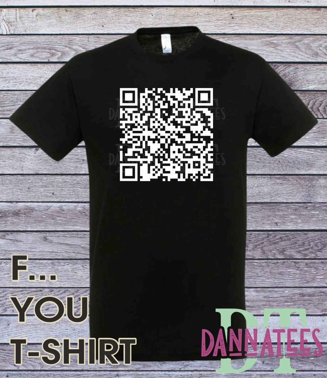 FCK.. YOU QR Code Custom Printed scan the - Adult & Kids T-Shirts, Sweatshirts & Hoodies apparel design preview 1
