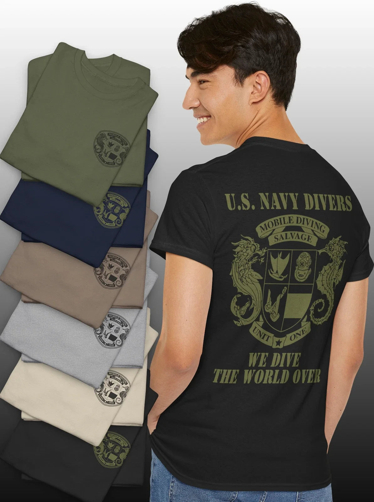 Combat Diver Mobile Diving Salvage Unit 1 One MDSU - Adult & Kids T-Shirts, Sweatshirts & Hoodies apparel design preview 1