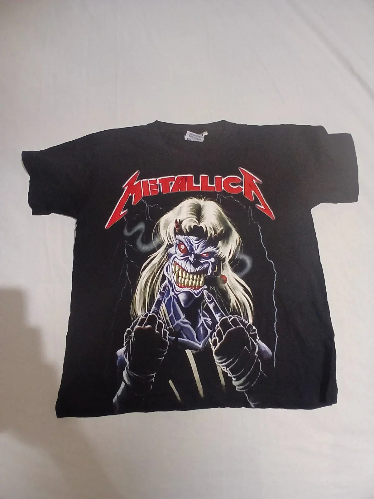 Vintage 90s Metallica Bootleg "Eddie" Graphic Size S - Adult & Kids T-Shirts, Sweatshirts & Hoodies apparel design preview 1